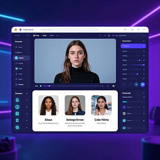 Futuristic AI Photo Editor Dashboard