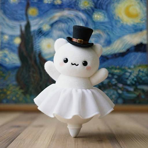 Kawaii Puppet Master by the Seine