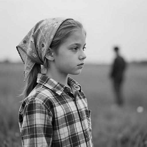 Monochrome Portrait of a Young Girl