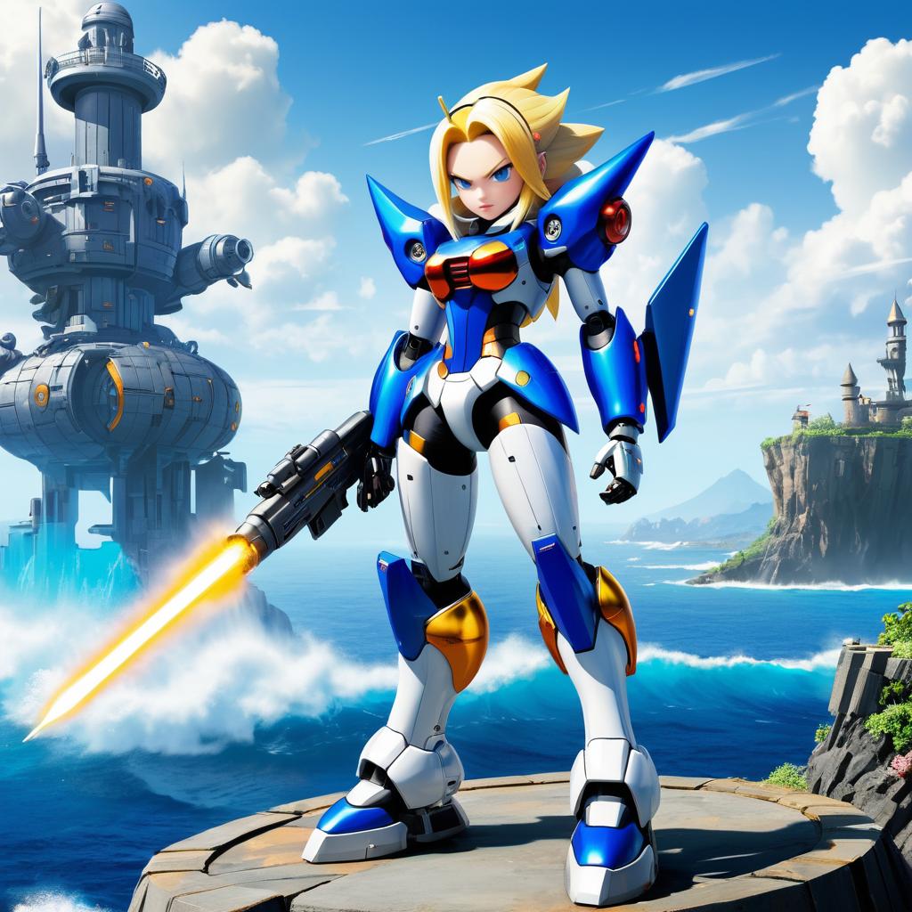 Mecha Android 18 in Ocean Fortress