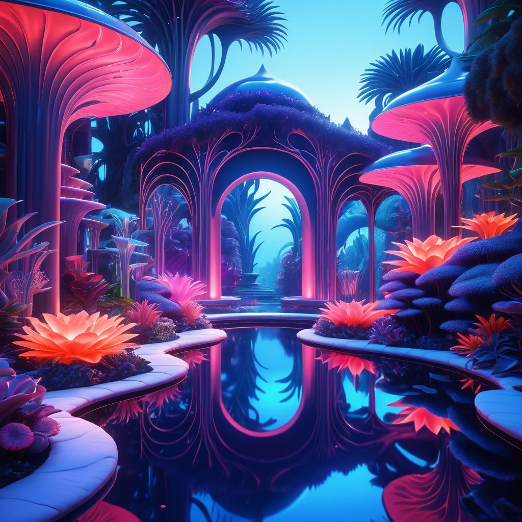 Whimsical Garden of Mystical Luminescence