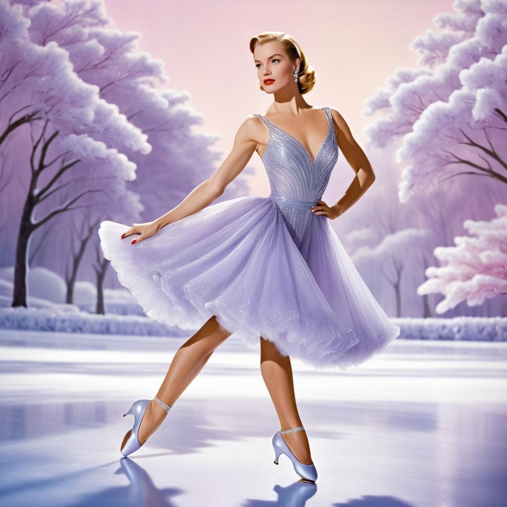 Grace Kelly as a Glamorous Figure Skater