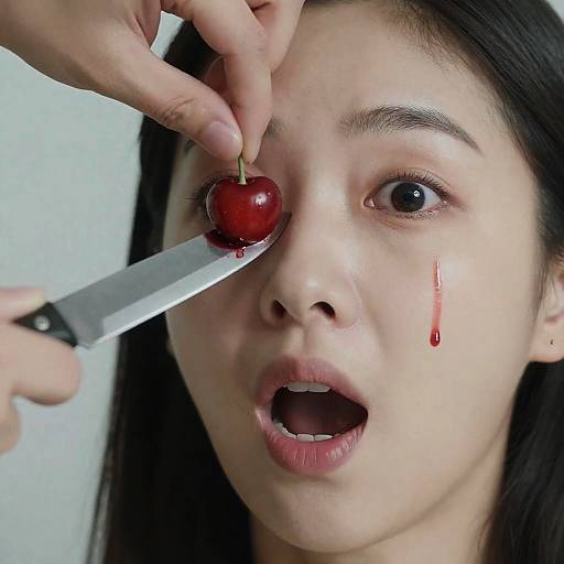 Shocking Close-Up: Cherry in Eye