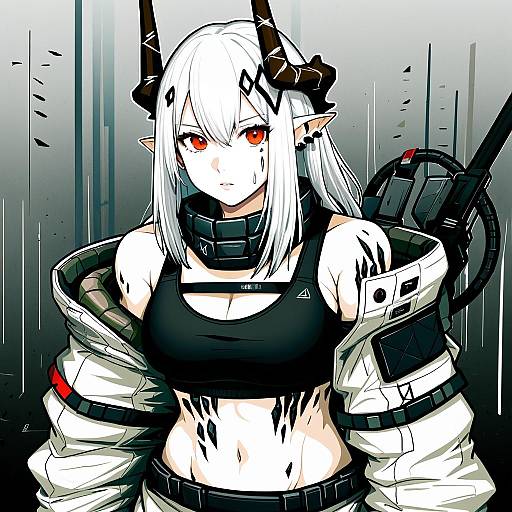 Illustration of Mudrock (elite ii) (arknights), arknights in the style of Arano oki