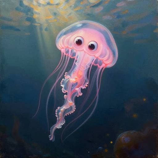 Whimsical Surreal Jellyfish Dreamscape