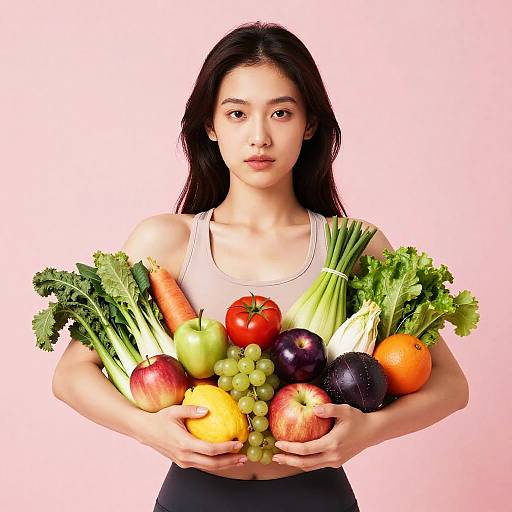 Confident Woman with Fresh Produce