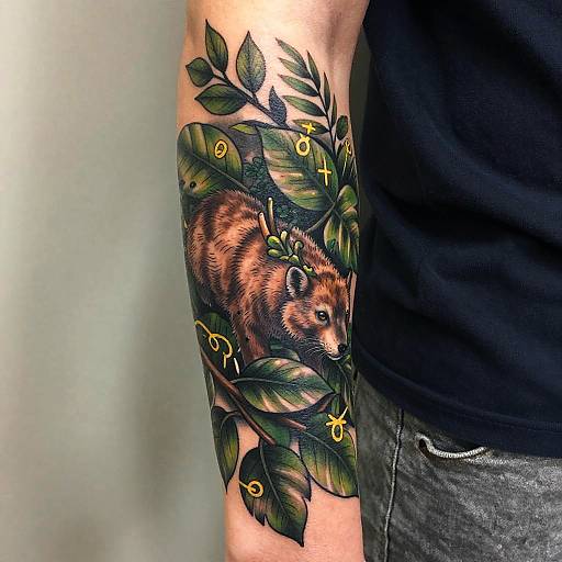 Nature-Inspired Sleeve Tattoo Art