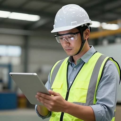 Factory Manager Using Tablet