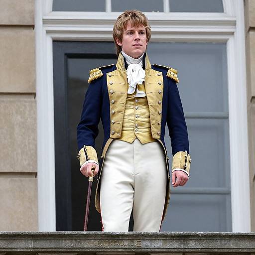 Bridgerton Style Boy in Blue Jacket