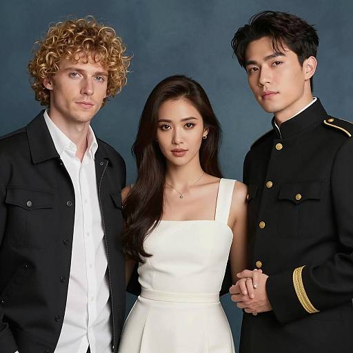 Candid Portrait of Three Diverse Individuals