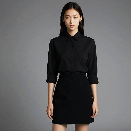 Chic Black Dior Outfit Pose