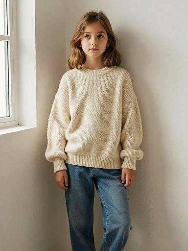 Cozy Minimalist Lifestyle Girl Portrait