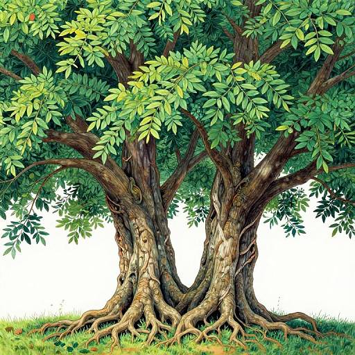 Realistic Painting of Symbiotic Trees