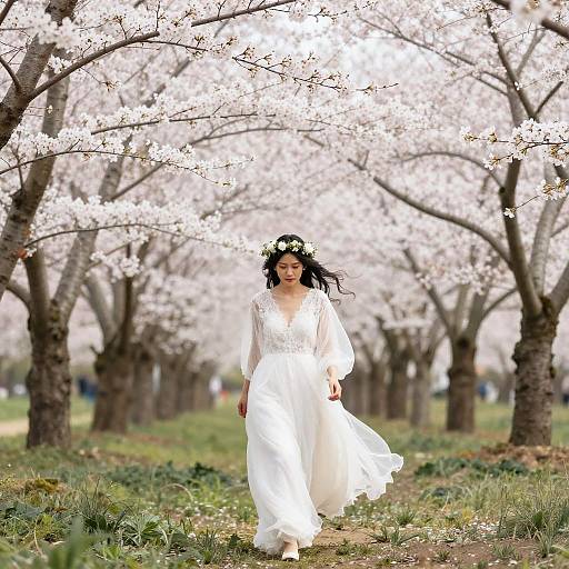 Spring Cherry Blossom Bride Portrait