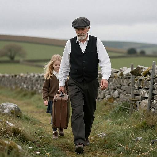 Gentle Wanderers in a Rural Landscape