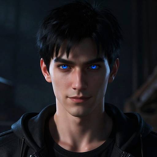 Portrait of a Young Man with Blue Eyes