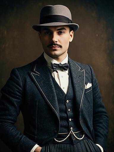 1920s Man Waist-Up Portrait