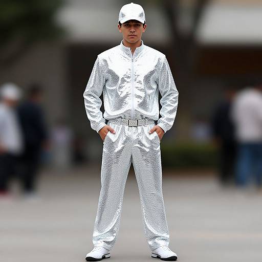 Silver Disco Costume Male Portrait