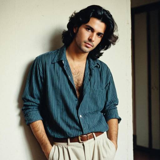 Casual 1980s Style Young Man