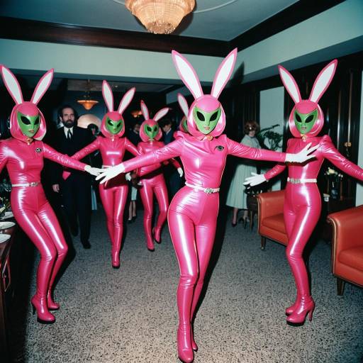 1970s Retro Futuristic Alien Bunny Costume Party