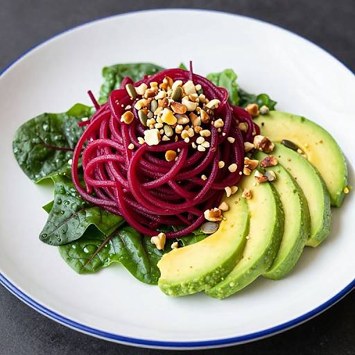 Vibrant Beet Noodles with Avocado