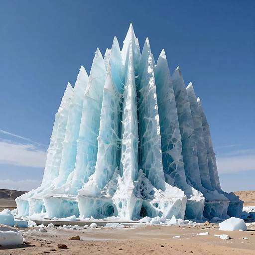 Majestic Glacier Cathedral in Desert