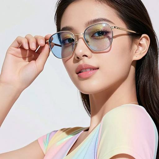 Glamorous Close-Up Fashion Portrait