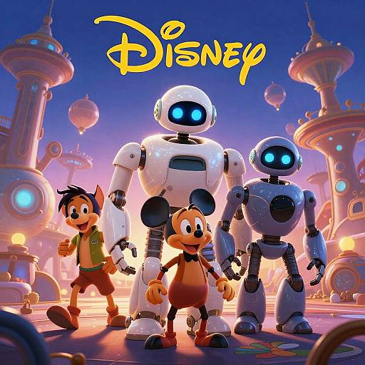Futuristic Disney Robots Poster