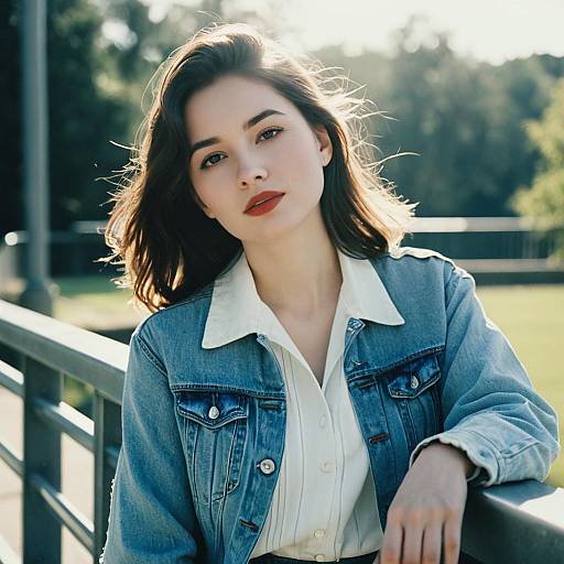 Soft Sunlit Portrait of Young Woman