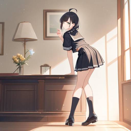Playful Admiral Kancolle in Vintage Setting