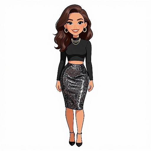 Elegant Woman in Evening Wear