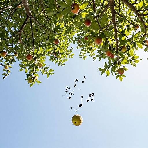 Surreal Upside-Down Musical Orchard