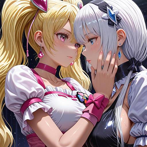 Illustration of Cure peach, precure in the style of Silvertsuki