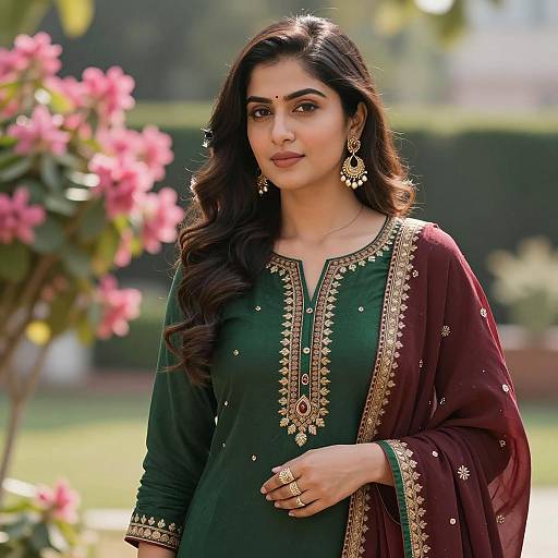 Elegant South Asian Woman in Traditional Attire