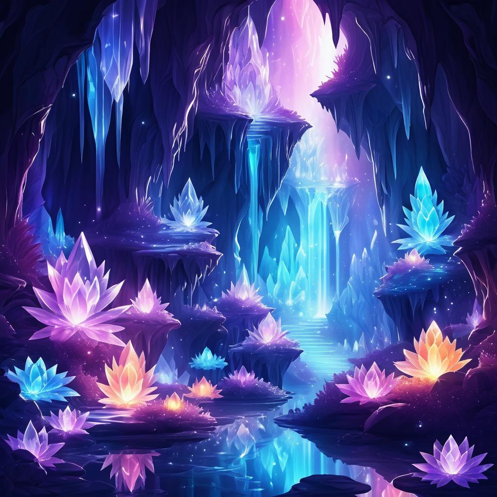 Enchanted Crystal Caverns Adventure Scene