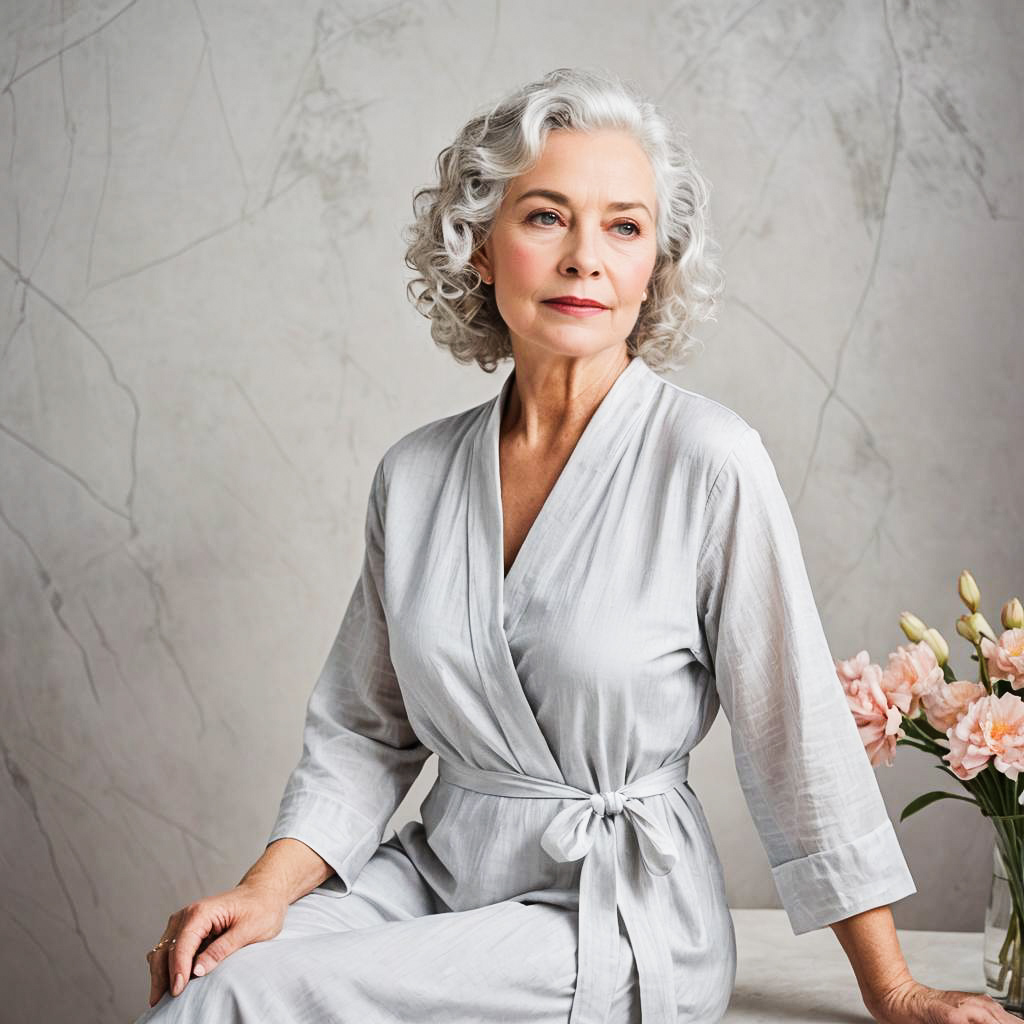 Elderly Lady Spa Day Photo Shoot