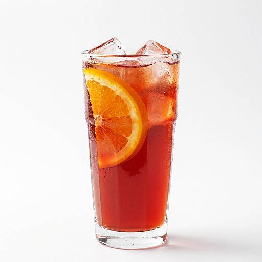 Glass of Iced Red Citrus Drink
