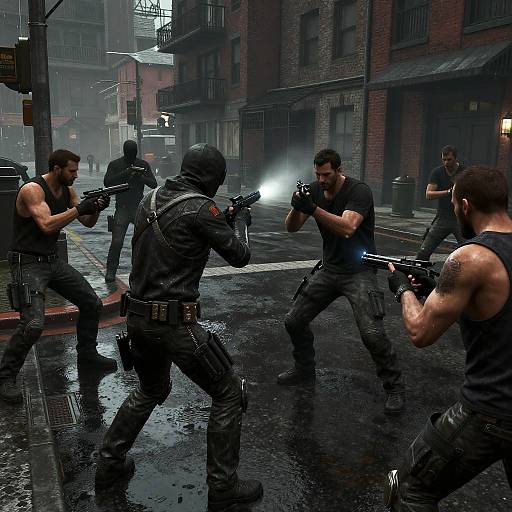 Rainy Vigilante vs Gang Street Fight