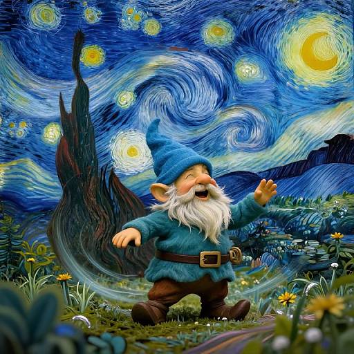 Whimsical Gnome in Enchanted Vortex