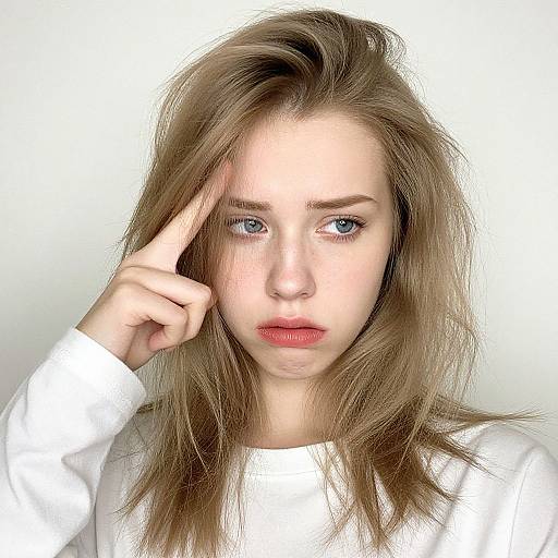 Edgy Portrait of Blonde Woman