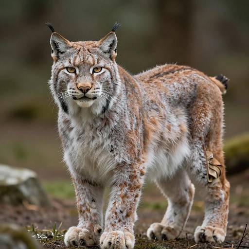 Photorealistic Muscular White Lynx Portrait