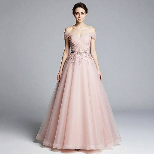 Woman in Pink Ball Gown