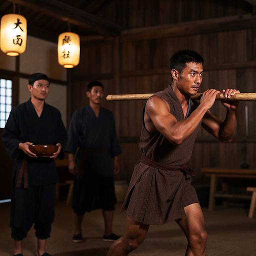 Dynamic Scene in a Rustic Barn