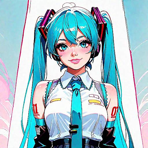 Hatsune Miku Smiling Standalone Portrait