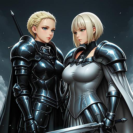 Illustration of Clare (claymore), claymore (series) in the style of Erkaz