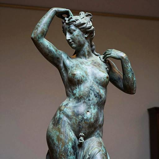 Ultra Realistic Bronze Seductress Statue