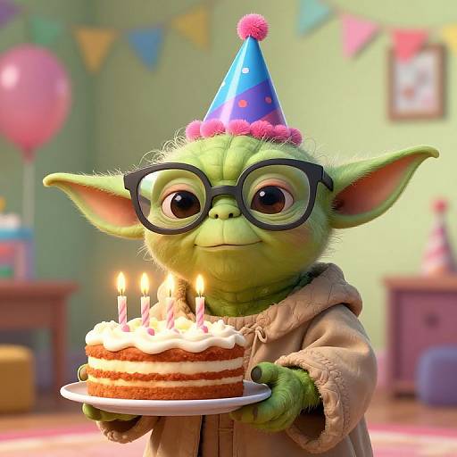 Playful Yoda Birthday Celebration
