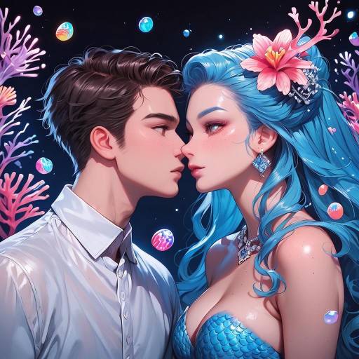 Elegant Mermaid Duo in Enchanted Ocean