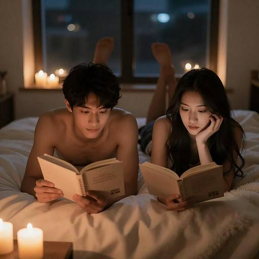 Cozy Intimate Reading by Candlelight