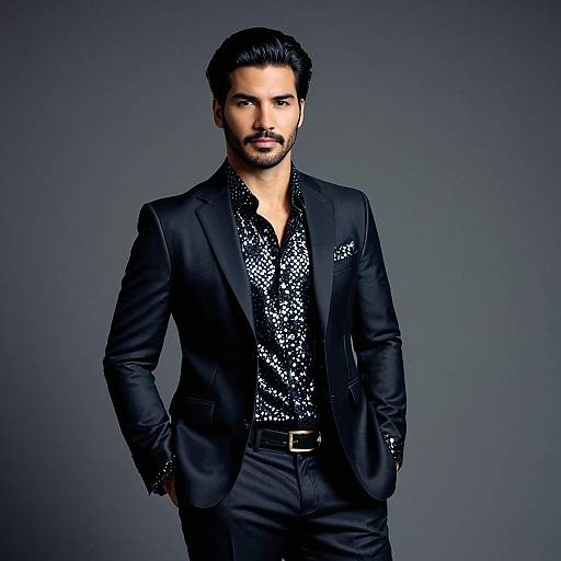 Man in Modern Disco Outfit